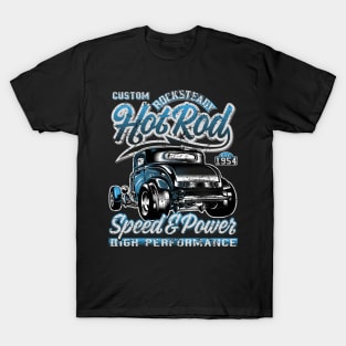 Custom Rocksteady Blue Hot Rod T-Shirt